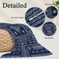 thumbnail image 3 of Navy Blue Brown Southwest Throw Pillow Cover 20 x 30 Inch Decorative Pillow Cover Boho Ethnic Western Geometric Lumbar Pillowcase Seasonal Rectangle Cushion Case for Couch Sofa Bed Living Room, 3 of 9