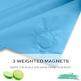 thumbnail image 4 of AUR Baby Blue Plastic Shower Curtain Or Liner, 72x72 Inch Lightweight Cream Blue Plastic Bathroom Shower Showroom Inner Curtain with Rustproof Metal Grommet Holes and Weighted Magnets, 4 of 15