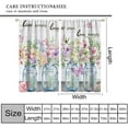 thumbnail image 4 of Farmhouse Floral Curtains Watercolor Flower Vase Spring Colorful Plant Butterfly for Girls Women Bedroom Kitchen Blackout Rod Pocket Decoration Window Drapes 2 Panels W21xL63in W42xL84in, 4 of 6