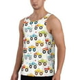 thumbnail image 2 of Fotbe Cartoon Monster Trucks Pattern Men's Quick Dry Workout Tank Top Gym Muscle Tee Fitness Bodybuilding Sleeveless T Shirt Breathable Workout Shirt-, 2 of 9