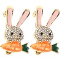 thumbnail image 1 of FRCOLOR rabbit pin Adorable Rabbit Brooch Made of Durable Alloy Perfect for Decorating Clothes Multi Color 2 Pieces,1.1"X0.79"X0.28", 1 of 5