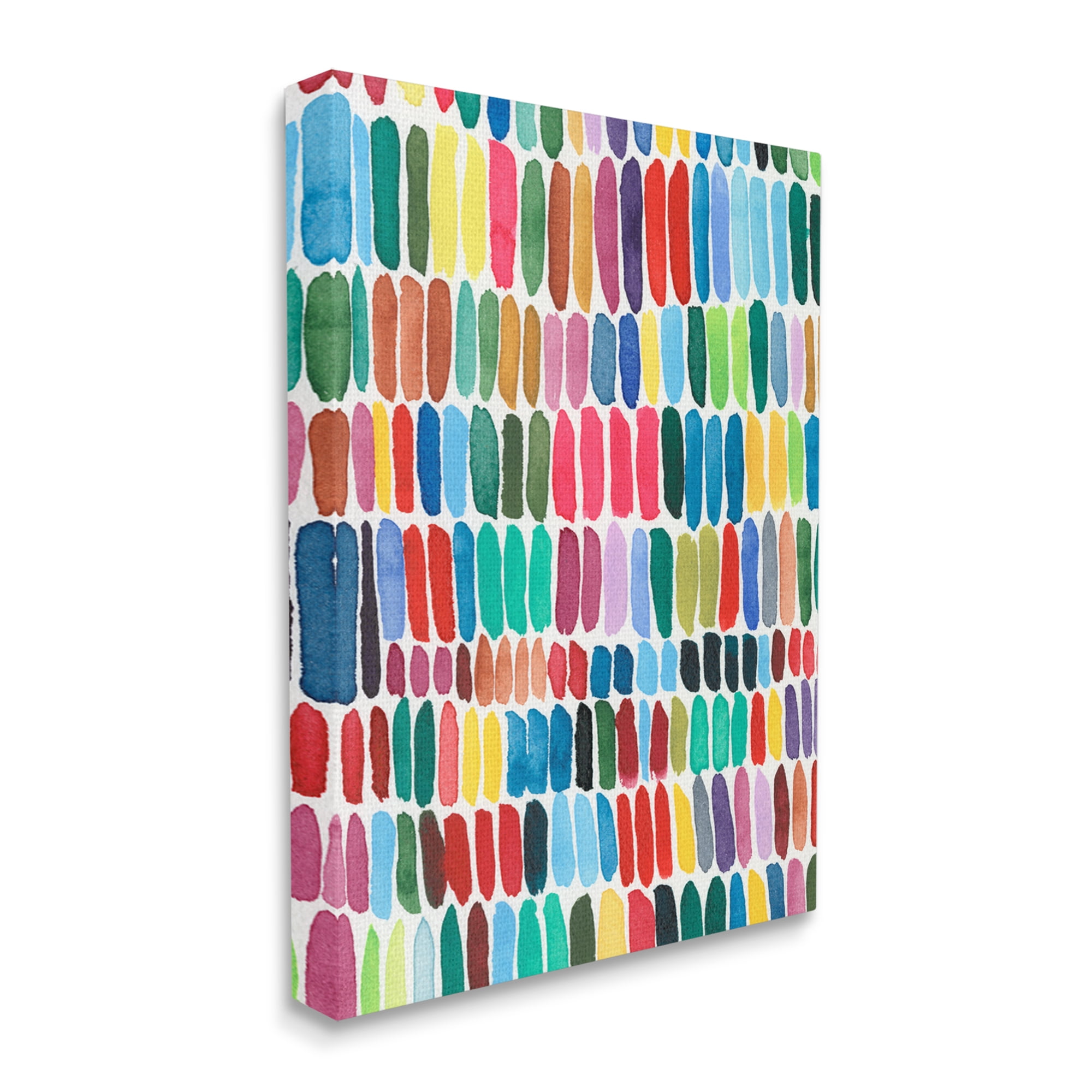 Stupell Industries Varied Rainbow Lines Abstract Pattern Watercolor Detail Painting Gallery Wrapped Canvas Print Wall Art, Design by Regina Moore