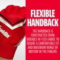 thumbnail image 4 of Franklin Sports Youth Football Receiver Gloves - Shoktak Youth Gloves - Kids Football Gloves - High Grip Football Gloves - Red - Youth Medium, 4 of 7