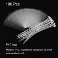 thumbnail image 2 of Waterproof Wires Plastic Shipping Tags with Ties,for Product Identification Tags,Valve Marking,Outdoor Tagging,3.12x4.68 Inch Frosted Clear 100Packs, 2 of 5