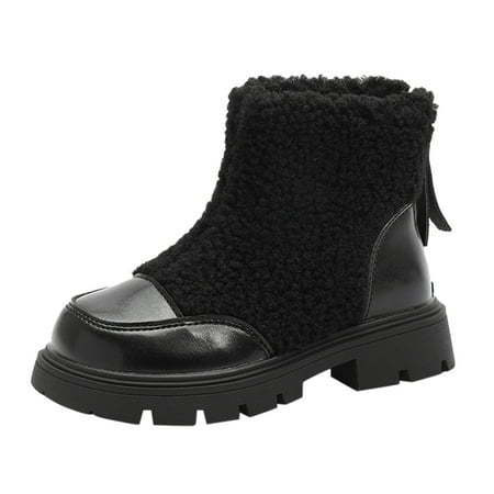 

Girls Ankle Boots Low Block Heel Booties Little Kid Big Kids Boot Size 11 Cute Winter Boots Kids Furry Boots Kid Rain Boot Snow Boots for Baby Girls Size 4 Girl Boots Kids Rainy Boots Shoes Toddler