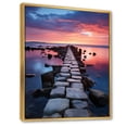 thumbnail image 2 of Designart "Pink violet Miami Pier Serenity" Nautical & Beach Floater Framed Canvas Art Print, 2 of 7