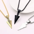 thumbnail image 2 of UDIYO Arrowhead Pendant Men Necklace Vintage Alloy Chain Spearpoint Necklace Fashion Accessories, 2 of 7