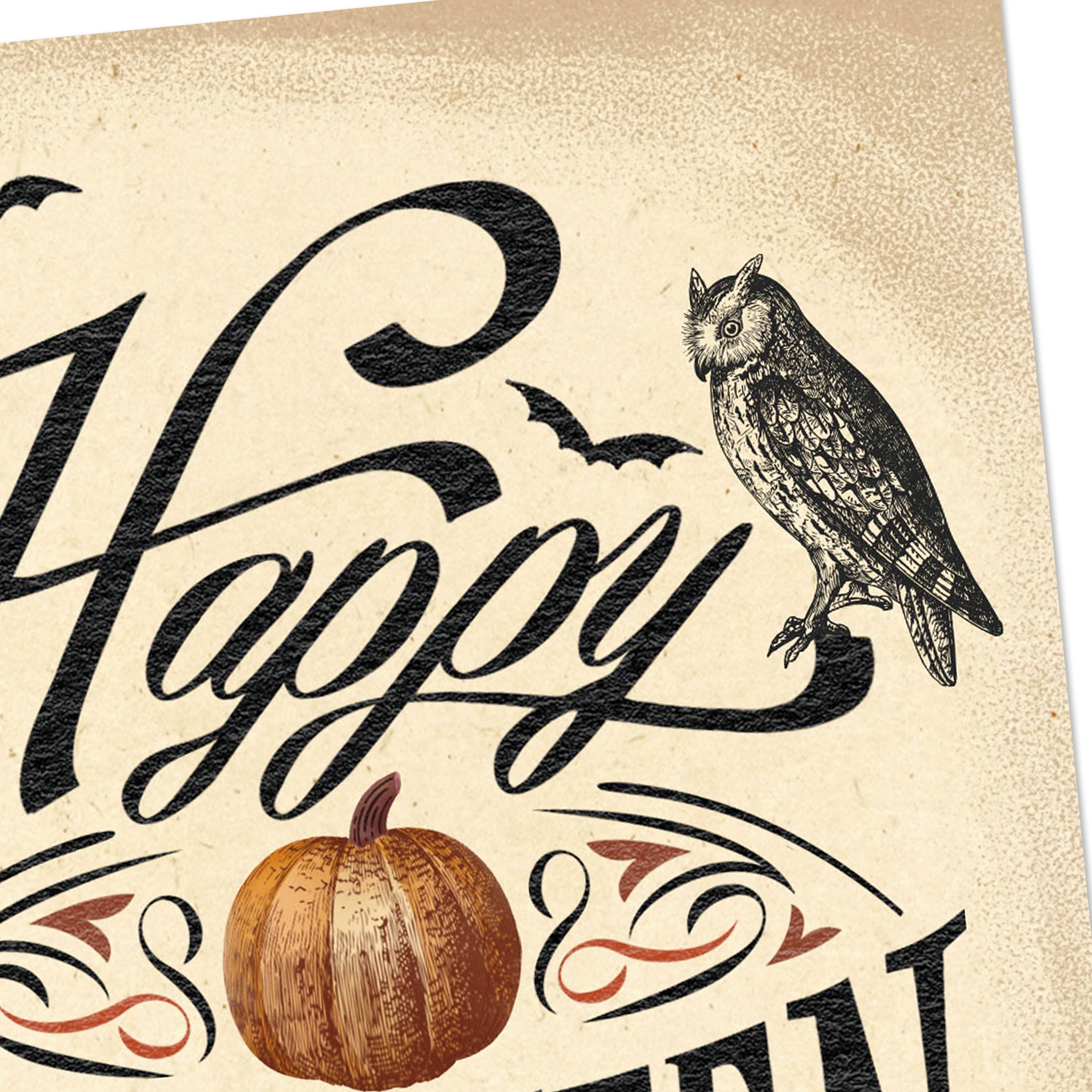 Hallmark Halloween Cards (Vintage Spooky Sign), Pack of 6, 6 Count