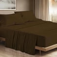 thumbnail image 2 of 4 Piece 100% Egyptian Cotton Sheets 800 Thread Count Hotel Quality Smooth & Soft Bedding Sheet Set California King Size - 15" Inch Deep Pocket - Chocolate Solid, 2 of 7