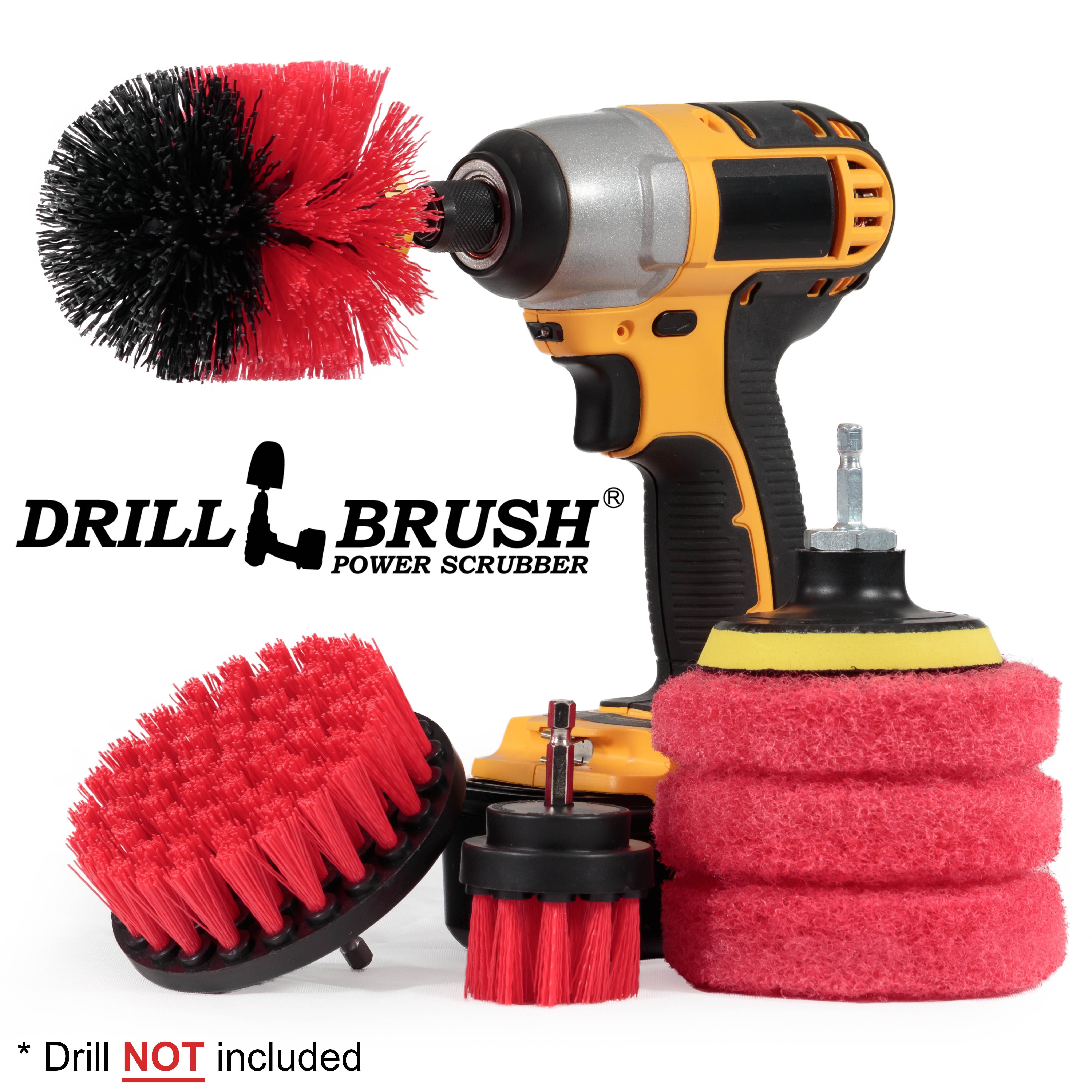 Drillbrush Drill Brush Kit Rotary Drill Brush Cordless Scrubber