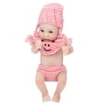thumbnail image 2 of Muñecas Reborn de 10 pulgadas, alta simulación, extremidades flexibles, ropa tejida, muñeca recién nacida, juguete, 2 of 9