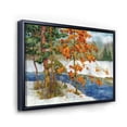 thumbnail image 3 of Designart 'Stream Through The Winter Forest I' Lake House Framed Canvas Wall Art Print, 3 of 5