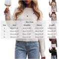 thumbnail image 3 of TGSLY Women's Heart Embroidered Sweater Soft Casual Crew Neck Puff Long Sleeve Knit Tops Relaxed Dressy Solid Color Fall Cropped Pullovers S, 3 of 5