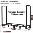 thumbnail image 4 of Firewood Rack Outdoor ft Heavy Duty Logs Holder for Indoor Fireplace Metal Wood Pile Storage Stacker Organizer Matte, 4 of 7