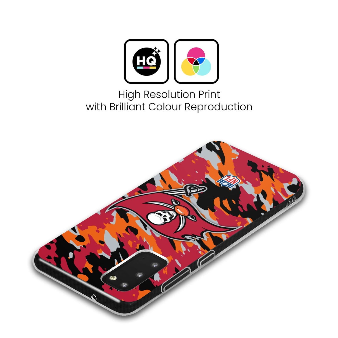 Head Case Designs NFL Tampa Bay Buccaneers Logo Camou Soft Gel Case for Samsung Galaxy S24+ 5G