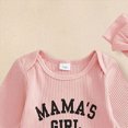 thumbnail image 6 of CAUYDY Newborn Baby Girls Romper Outfits Letter Daddy's Girl Print Ruffle Jumpsuit Bodysuit Fall Winter Clothes(L101-Watermelon Red,3-6 M), 6 of 7