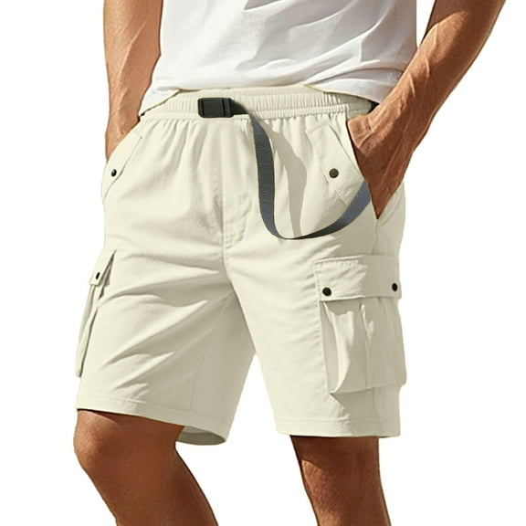 Compression Shorts – Athletic Gym Shorts for Men European And Solid Color Pocket Buckle Men's Casual Loose Comfortable Trendy Sports And Fitness Shorts