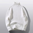 thumbnail image 4 of "Aayomet Long Cardigan Sweaters For Men Men's V Neck Knit Sweater Long Sleeve Ruched Tops Ribbed Off Shoulder Crop Pullover Sweatshirts,White 3XL", 4 of 5
