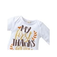 thumbnail image 6 of Baby Girls My First Thanksgiving Outfits 3M 6M 12M 18M Long Sleeve Romper Bodysuit Tulle Tutu Skirt Set Party Cosplay Dress, 6 of 10