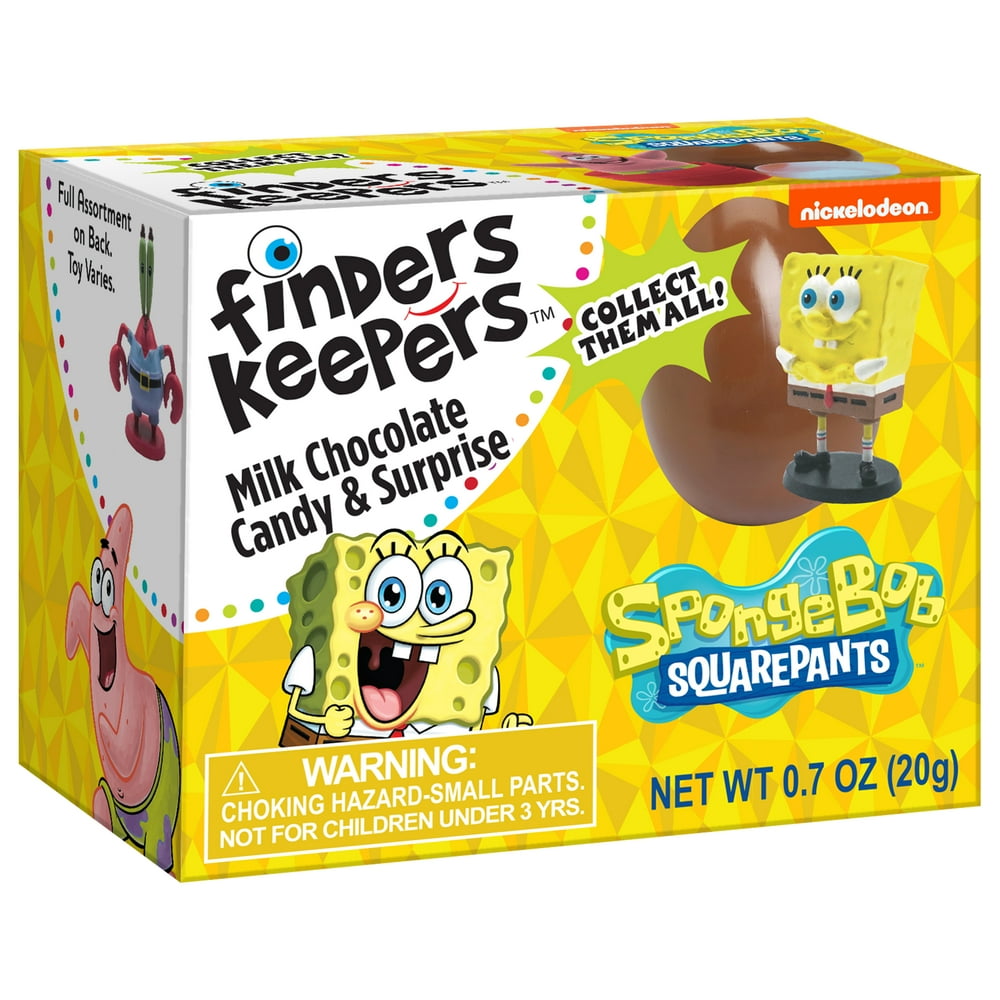 SpongeBob Finders Keepers Milk Chocolate Egg Candy & Toy Surprise