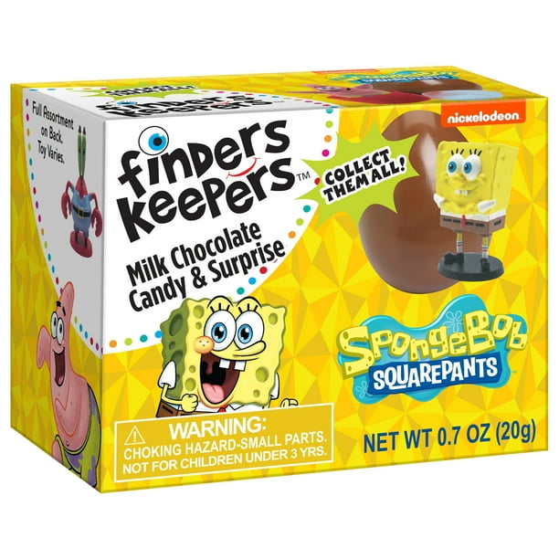 SpongeBob Finders Keepers Milk Chocolate Egg Candy & Toy Surprise