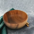 thumbnail image 2 of OUNONA Wooden Bowl for Brown Plastic Safe and Multiuse Breakfast Bowls 7.87 Inches, 2 of 8