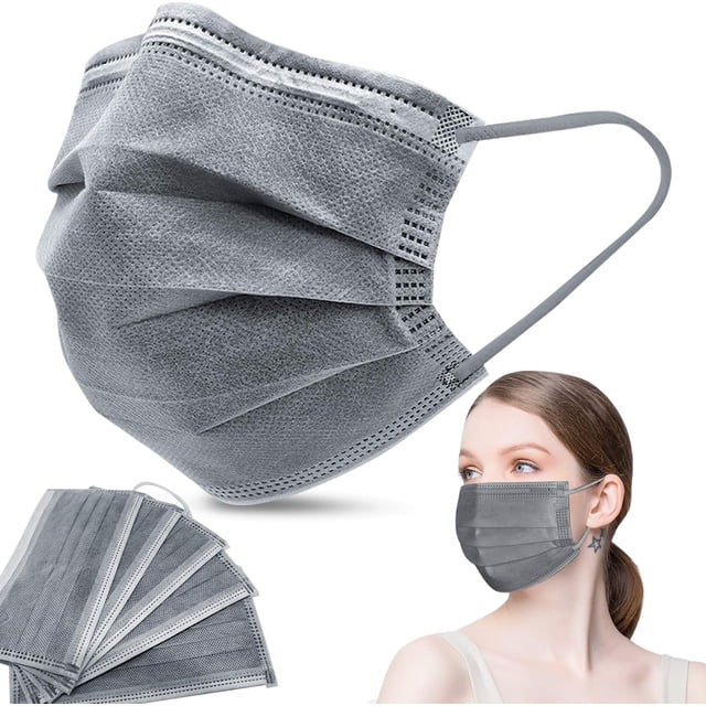 Mascarilla desechable para salud respiratoria, cubierta bucal a prueba de polvo, máscara de seguridad de 4 capas, 50 Uds.