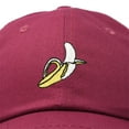 thumbnail image 2 of DALIX Banana Hat Novelty Peel Baseball Dad Cap Gifts for Men Women in Maroon, 2 of 5