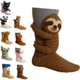 thumbnail image 6 of 3D Knit Animal Socks Raccoon, Machine Washable Knit Socks for Men & Women, Various Animal Pattern designs, Winter Warm Style, 6 of 7