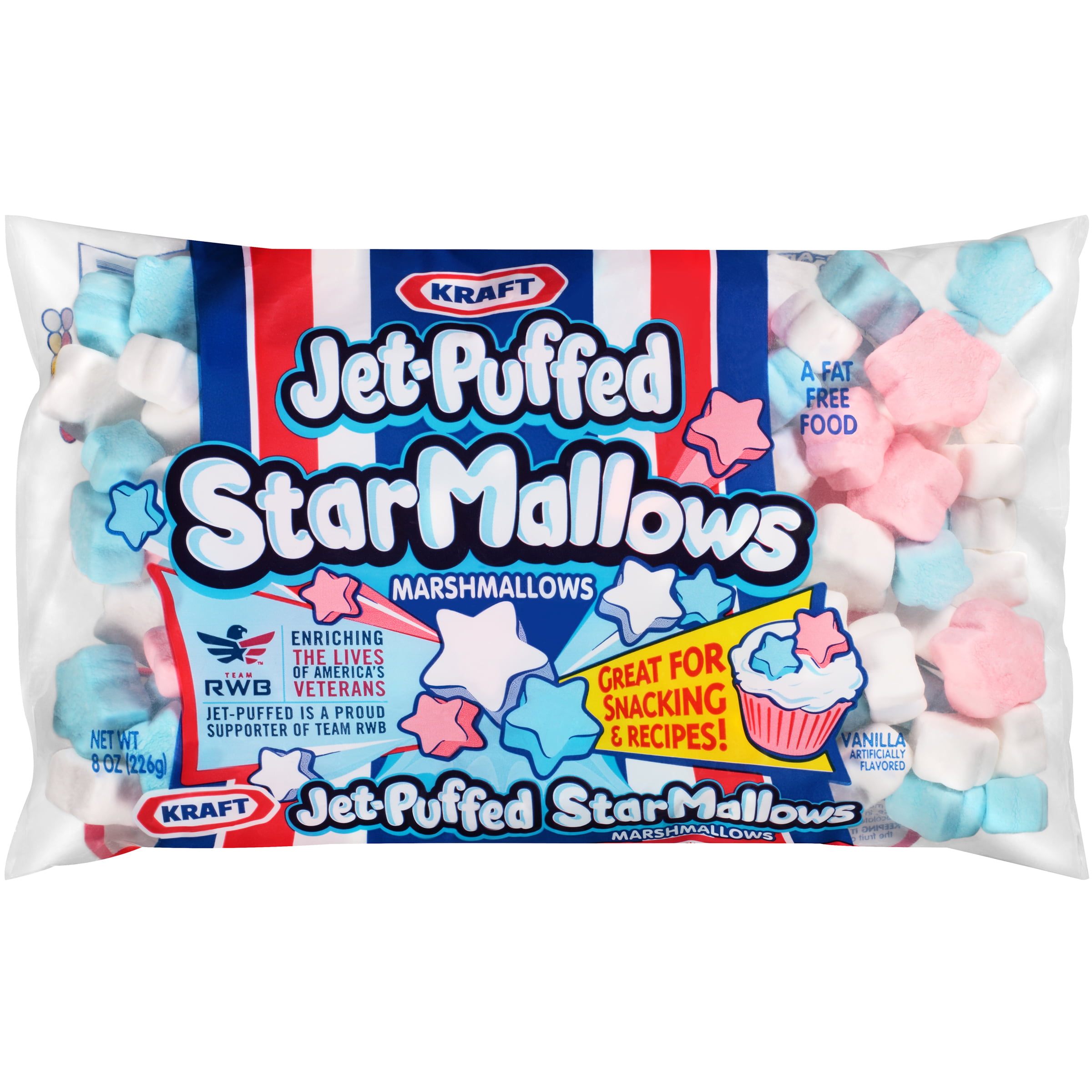 Kraft Jet-Puffed StarMallows Vanilla Marshmallows 8 oz Wrapper