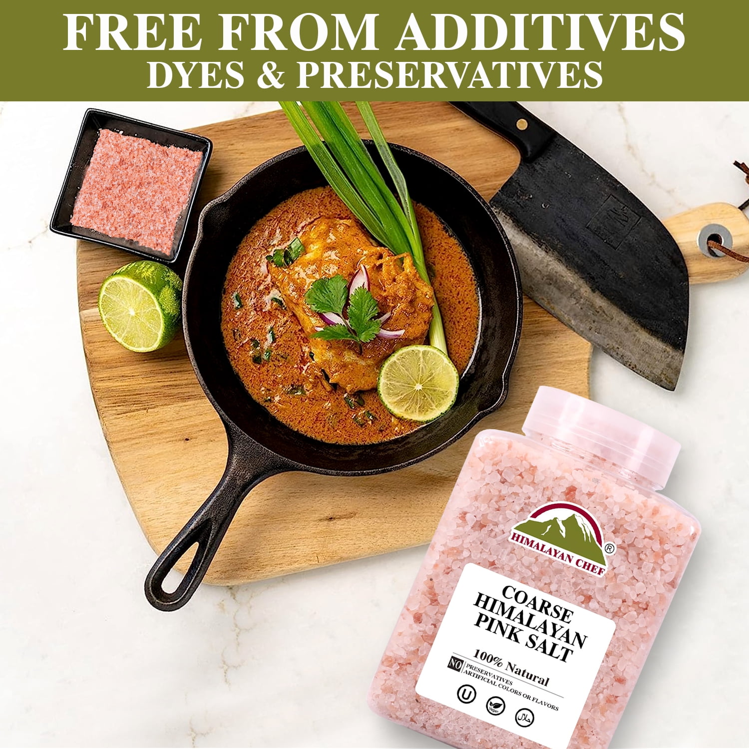 Himalayan Chef Pink Salt 10 lb, Coarse and Fine Grain, Supreme Quality, 100% Natural, Pack of 2 – No Known Allergens