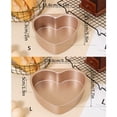 thumbnail image 3 of Heart Shape Removable Base Cake Pan Carbon Steel Construction Even Heat Distribution For Baking Lover, 3 of 8