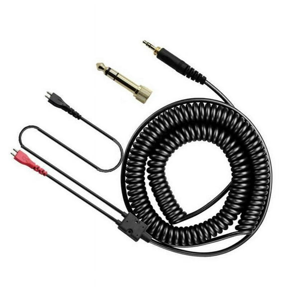 Black Headphone Coiled Cable Extra Cable 6.35mm 3.5mm Male Jack Wire for Sennheiser HD 25-sp HD 222 HD 224 HD 230 HD 250 HD 250 Linear II HD 414 HD 414 SL