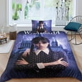 thumbnail image 1 of Wednesday Addams Duvet Cover - Microfiber Bedding Set with Zipper, Wednesday Addams Duvet Cover with Pillowcase Single, 1 of 5