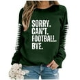 thumbnail image 4 of WEAIXIMIUNG Chandail Camouflage Femme Décontracté Léger Col Rond Chandails Manches Longues Graphique Football Imprimé Chandail Chandails Blouse Haut, 4 of 4
