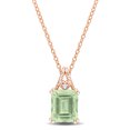 thumbnail image 2 of Everly Women's 5.5CT TGW Green Quartz and White Topaz Rose Gold Plated Pendant, 2 of 6