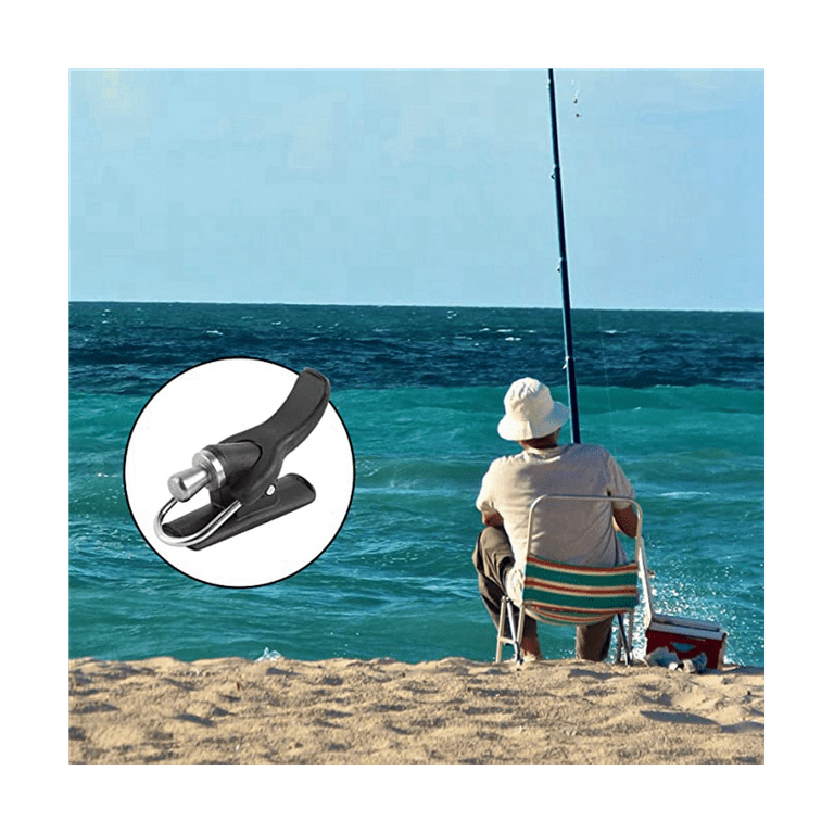 2 Set Sea Fishing Trigger Cannon Surf Fishing Trigger Aid Fixed Spool Casting Aid Thumb Button Fishing Accessories, Black