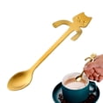 thumbnail image 5 of Queroig Cat Spoon Coffee Teaspoon Stainless Steel Hanging Cup Tea Spoon for Drink Mixing Cute Cat Shape Milkshake Jam Spoon Coffee Lover Gift, 5 of 7