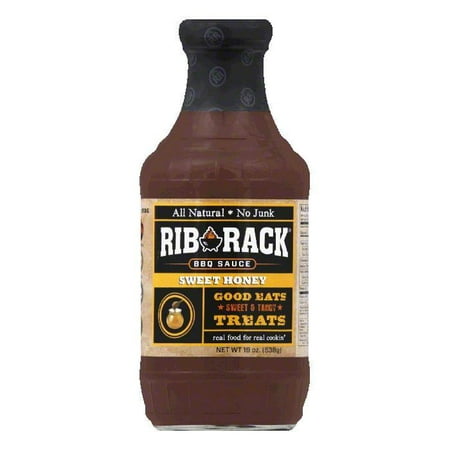 Rib Rack Sweet Honey BBQ Sauce, 19 OZ (Pack of 6) (Best Bbq Sauce For Ribs)