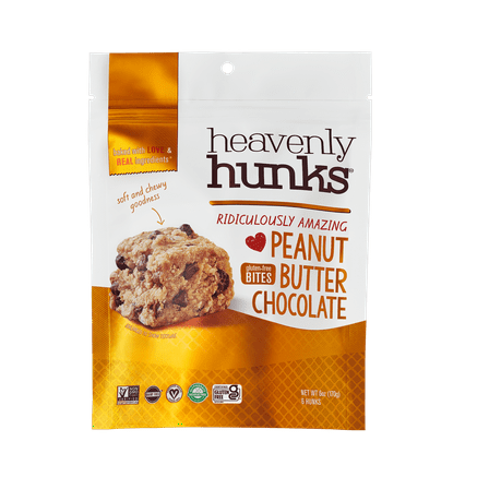 E and C Snacks Heavenly Hunks Gluten-Free, Vegan Peanut Butter Chocolate Cookies, 6 oz, 6 Ct