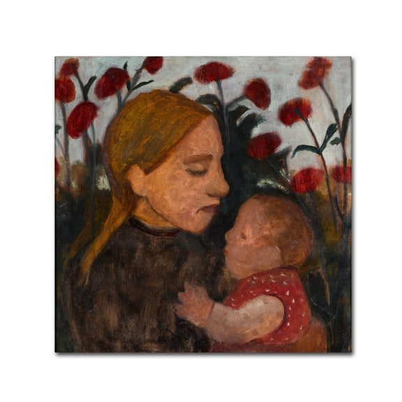 Paula Modersohn Becker 'Girl With Child' Canvas Art