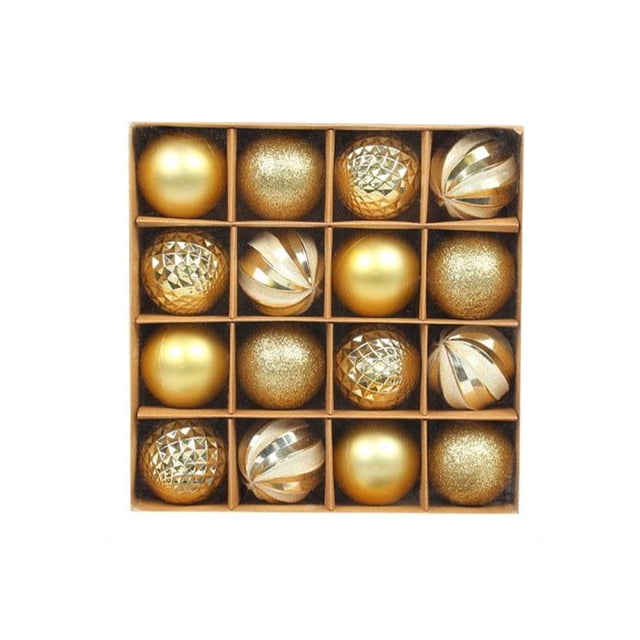 Bolas de Navidad Wosthever 16 Uds. decoraciones navideñas rojas y blancas plástico