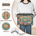 thumbnail image 3 of ADECORIVY Retro Bohemian Mandala Storage Bin with Lid, Decorative Storage Boxes Cube for Shelves, Foldable Storage Baskets Closet Clothes Organizer with Handles, 3 of 8