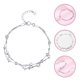thumbnail image 4 of Pulsera de estrella de doble capa de 2 piezas, plata de ley 925, delicada joyería de cuentas apilables para adolescentes y mujeres, longitud ajustable., 4 of 7