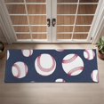 thumbnail image 2 of Navy Blue Baseballs Pattern Door Rugs,Washable Non Slip Door Mats Indoor,Decorative Door Mats,Entry Mat Indoor for Entrance,Bedroom,Kitchen,Bathroom,16"x47", 2 of 6