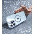 thumbnail image 3 of Magnetic Glitter Case Designed for iPhone 13 Pro Max Case with Full Camera Protection and Strongest Magnetism, Soft TPU Plating Luxury Sparkly Shockproof Slim Case for Women Girls - Blue, 3 of 12