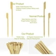 thumbnail image 2 of GIXUSIL 100 Pcs 10 inch Bamboo Paddle Skewers BBQ Grill Food Sticks , Flat Burgers Sticks Children Kids Wooden Fruits Picks Cocktail Barbecue Kebabs Buffets Party Fountain Fondue Stick Holders, 2 of 6
