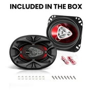 BOSS Audio Systems CH4630 4 x 6 Inch 3-Way Full Range Coaxial Car Speakers, 250 Watts Peak Power, Poly Injection Cone, Rubber Surround, Sold in Pairs
