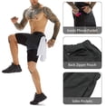thumbnail image 7 of ilfioreemio Men's 2 in 1 Running Shorts Quick Dry Athletic Shorts with Liner, Workout Shorts with Zip Pockets and Towel Loop, 7 of 7