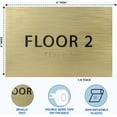 thumbnail image 3 of ADA CENTRAL SIGNS - 6" X4" Floor 2 Sign - ADA Compliant Tactile Graphics Grade 2 Braille Text | Wall Mount Plastic Directional Assistance, Floor Number Sign for Office, Schools, Hospitals, Apartments, 3 of 7